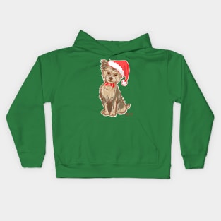 Yuletide Yorkie Kids Hoodie